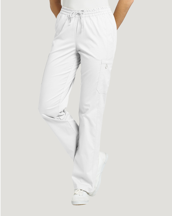 Photo of White Cross Scrubs Allure Elastic Waist Pant - Tall Color White Vue 308-WHI.jpg